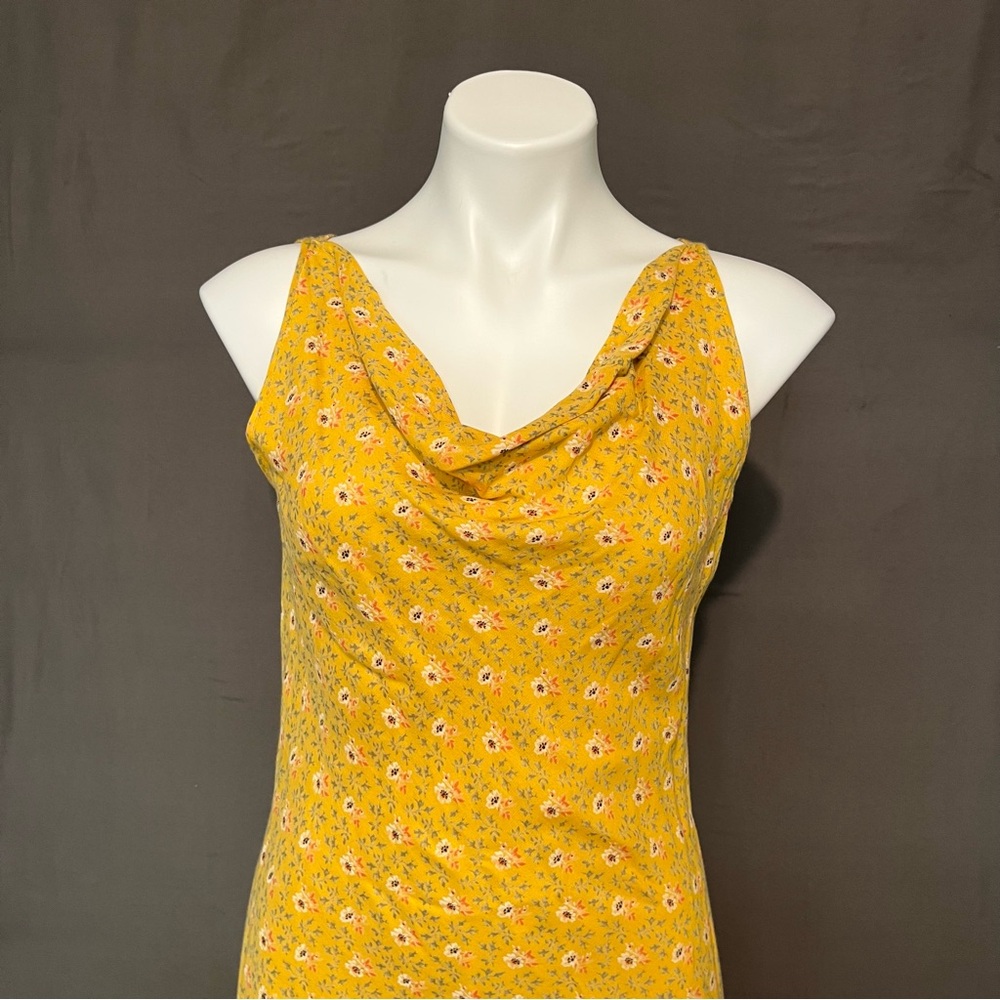 Vintage APRIL CORNELL Yellow Floral Dress Cottage Core farm house set - Picture 5 of 14
